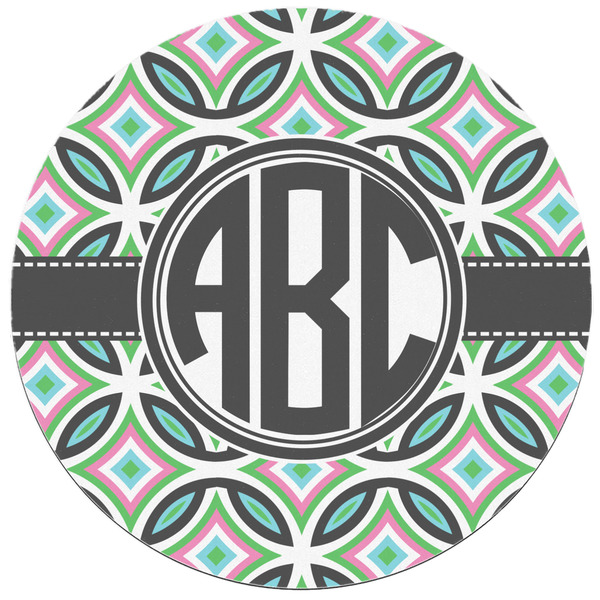 Geometric Circles Round Mousepad - APPROVAL