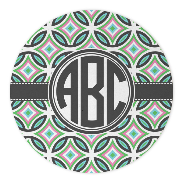 Geometric Circles Round Paper Coaster - Approval