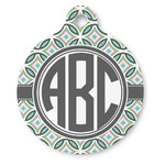 Geometric Circles Round Pet ID Tag (Personalized)