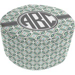 Geometric Circles Round Pouf Ottoman (Personalized)
