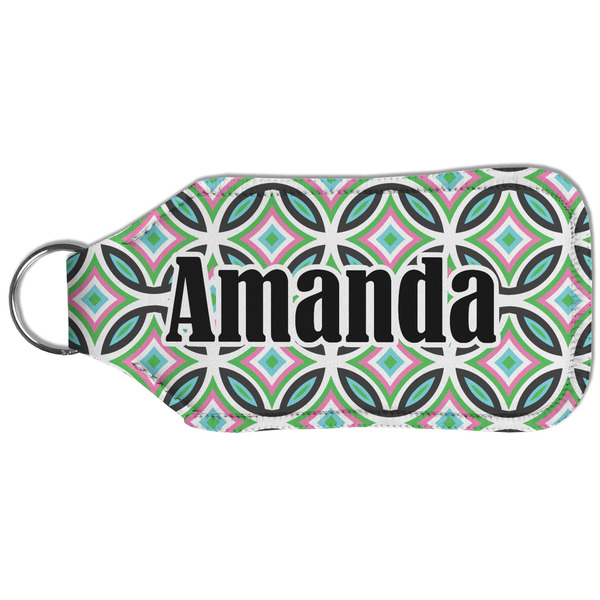 Geometric Circles Sanitizer Holder Keychain - Large (Back)