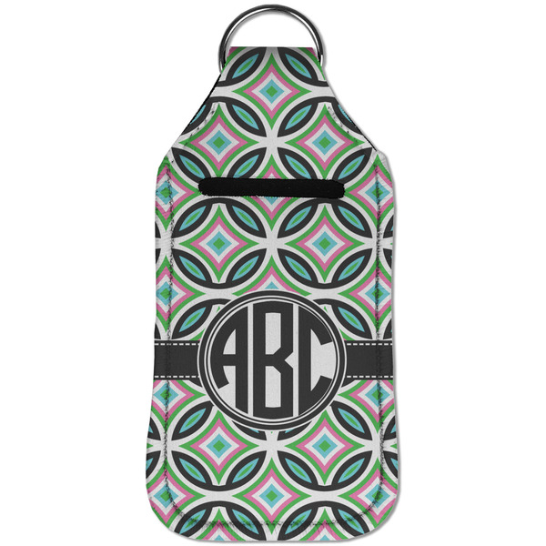 Geometric Circles Sanitizer Holder Keychain - Large (Front)