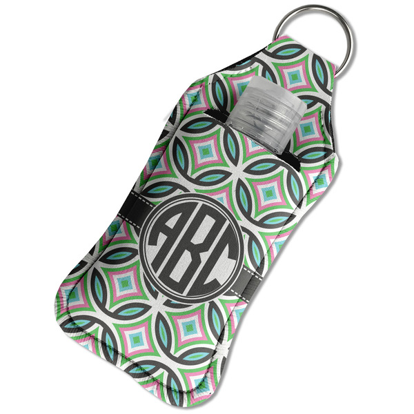 Geometric Circles Sanitizer Holder Keychain - Large in Case
