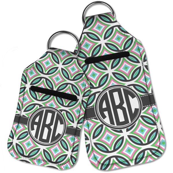 Geometric Circles Sanitizer Holder Keychain - Parent Main