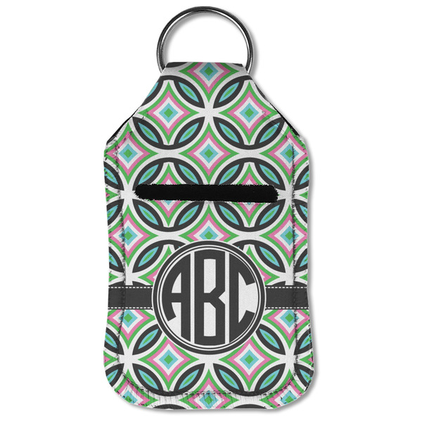 Geometric Circles Sanitizer Holder Keychain - Small (Front Flat)