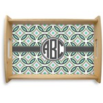 Geometric Circles Natural Wooden Tray - Small (Personalized)