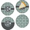 Geometric Circles Set of Appetizer / Dessert Plates