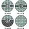 Geometric Circles Set of Lunch / Dinner Plates (Approval)