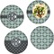 Geometric Circles Set of Lunch / Dinner Plates