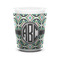 Geometric Circles Ceramic Shot Glass - 1.5 oz - White - Single (Personalized)