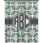 Geometric Circles Extra Long Shower Curtain - 70"x84" (Personalized)
