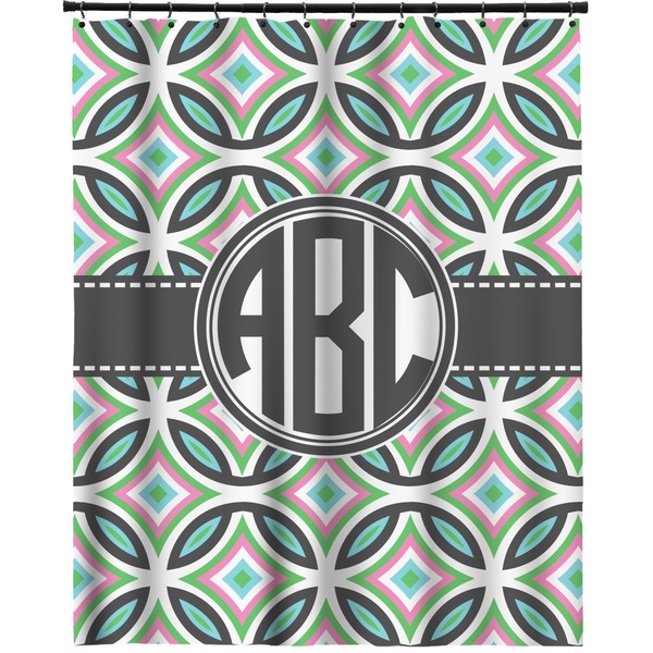 Custom Geometric Circles Extra Long Shower Curtain - 70"x84" (Personalized)