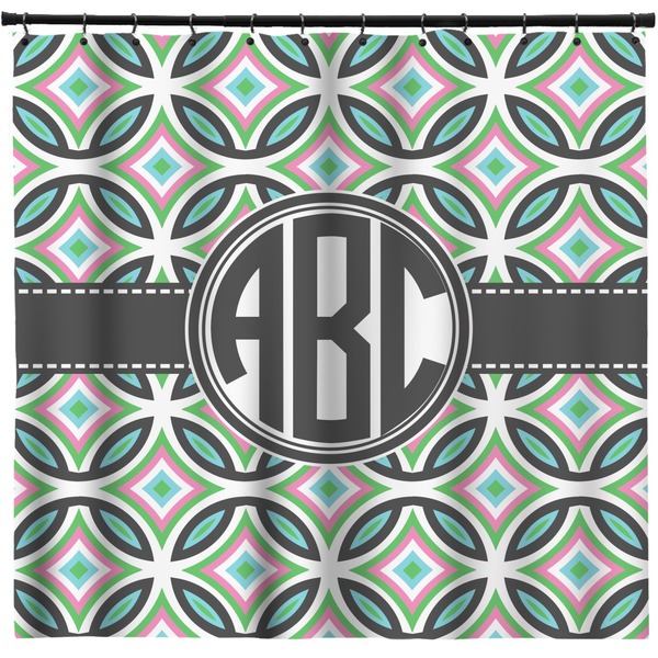 Custom Geometric Circles Shower Curtain (Personalized)