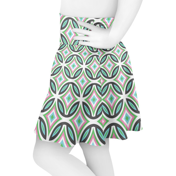 Geometric Circles Skater Skirt - Side