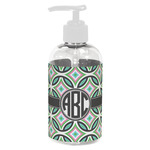 Geometric Circles Plastic Soap / Lotion Dispenser (8 oz - Small - White) (Personalized)
