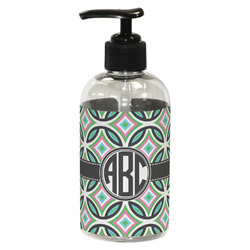 Geometric Circles Plastic Soap / Lotion Dispenser (8 oz - Small - Black) (Personalized)
