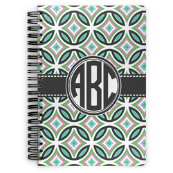 Geometric Circles Spiral Notebook (Personalized)