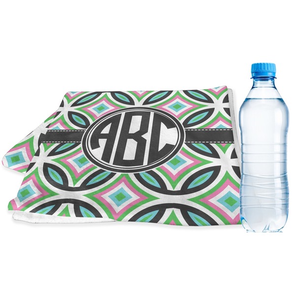 Custom Geometric Circles Sports & Fitness Towel (Personalized)