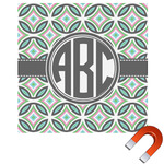 Geometric Circles Square Car Magnet - 10" (Personalized)
