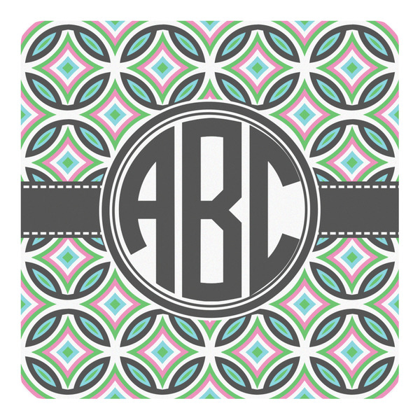 Custom Geometric Circles Square Decal - Small (Personalized)