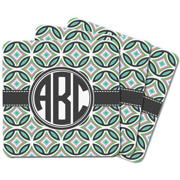 Geometric Circles Square Fridge Magnet - MAIN