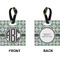 Geometric Circles Square Luggage Tag (Front + Back)