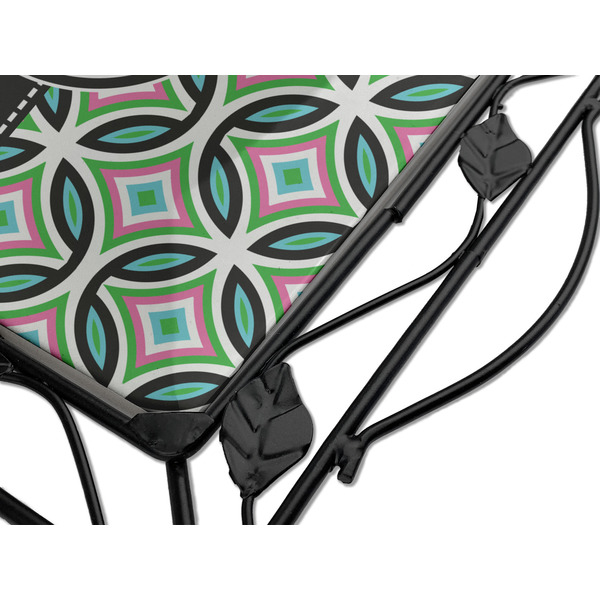 Geometric Circles Square Trivet - Detail