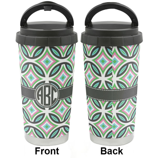Geometric Circles Stainless Steel Travel Cup - Apvl