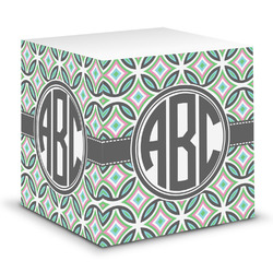 Geometric Circles Sticky Note Cube (Personalized)