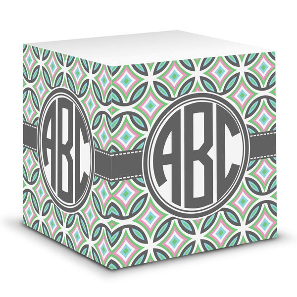 Custom Geometric Circles Sticky Note Cube (Personalized)