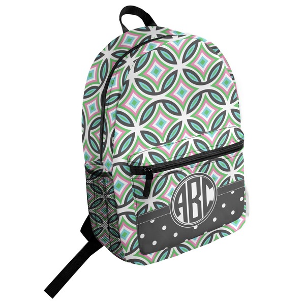 Custom Geometric Circles Student Backpack (Personalized)