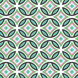 Geometric Circles Fabric by the Yard - Spun Polyester Poplin