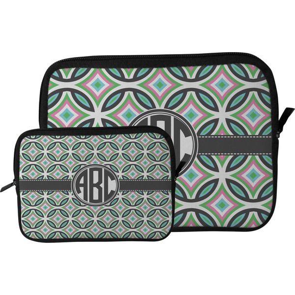 Geometric Circles Tablet Sleeve (Size Comparison)