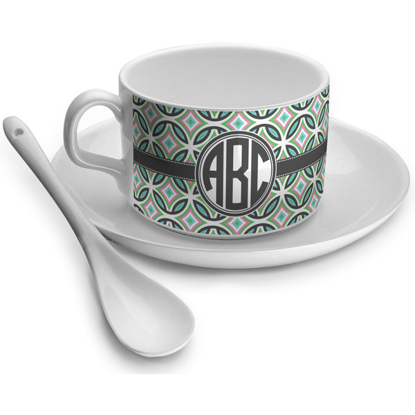 Custom Geometric Circles Tea Cup - Single (Personalized)