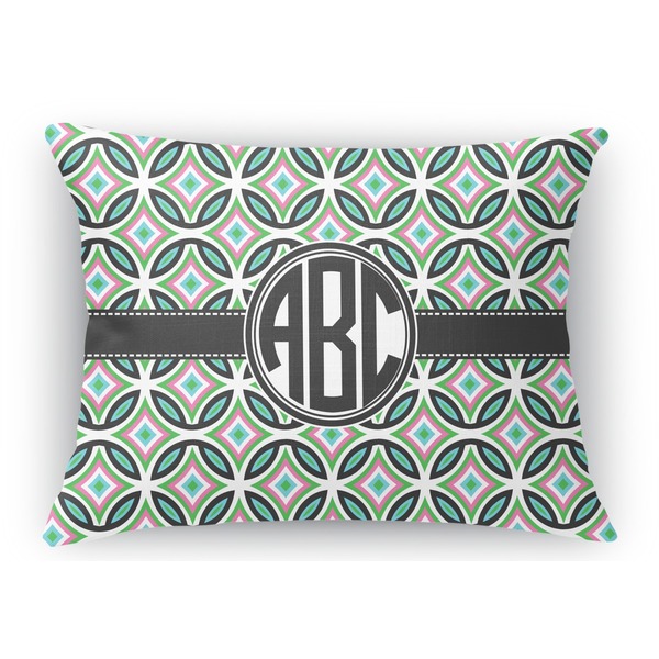 Custom Geometric Circles Rectangular Throw Pillow Case (Personalized)