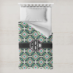 Geometric Circles Toddler Duvet Cover w/ Monogram