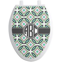 Geometric Circles Toilet Seat Decal - Elongated (Personalized)