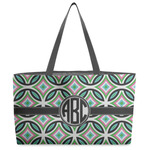 Geometric Circles Beach Totes Bag - w/ Black Handles (Personalized)