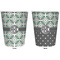 Geometric Circles Trash Can White - Front and Back - Apvl