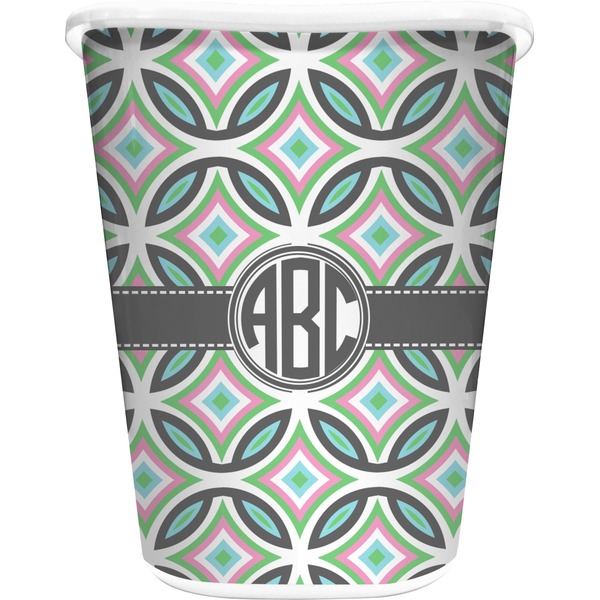 Custom Geometric Circles Waste Basket (Personalized)