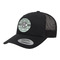 Geometric Circles Trucker Hat - Black
