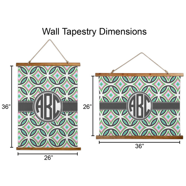Geometric Circles Wall Hanging Tapestries - Parent/Sizing