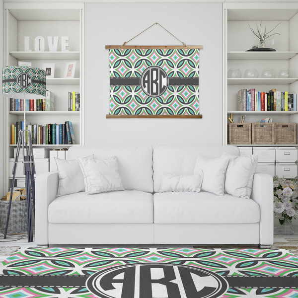 Geometric Circles Wall Hanging Tapestry - IN CONTEXT