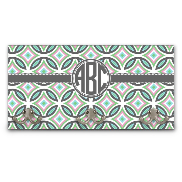 Custom Geometric Circles Wall Mounted Coat Rack (Personalized)