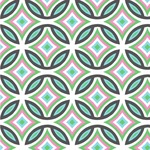 Geometric Circles Wallpaper & Surface Covering (Water Activated 24"x 24" Sample)
