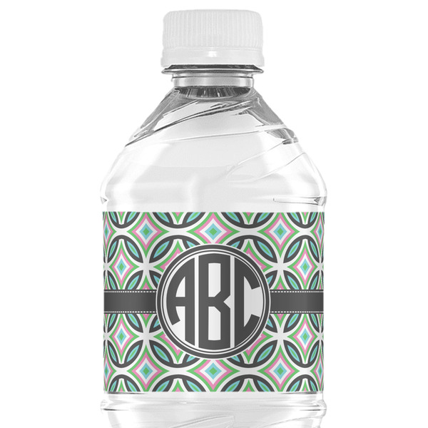 Custom Geometric Circles Water Bottle Labels - Custom Sized (Personalized)