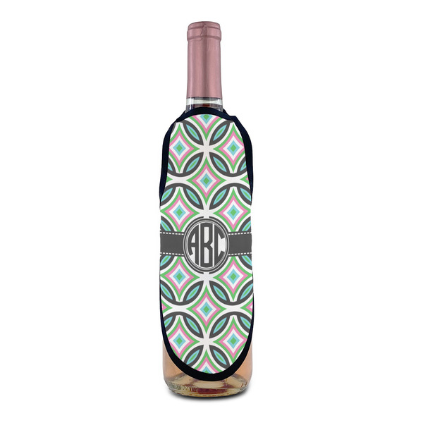 Geometric Circles Wine Bottle Apron - IN CONTEXT