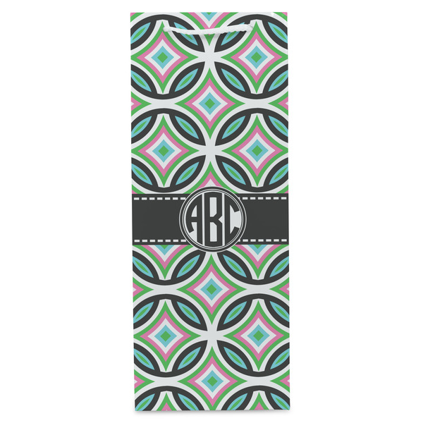 Geometric Circles Wine Gift Bag - Gloss - Front