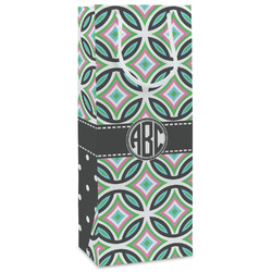 Geometric Circles Wine Gift Bags - Matte (Personalized)