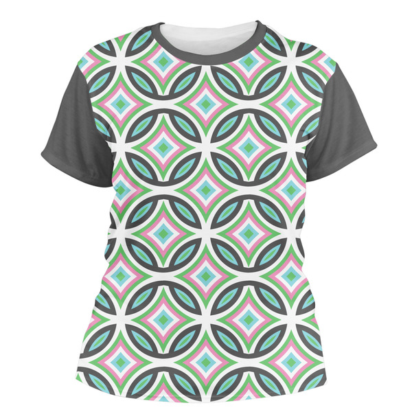 Custom Geometric Circles Women's Crew T-Shirt - Medium